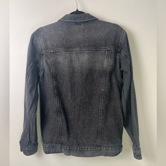 WONDER NATION black denim jacket- kids size XL-14/16 - Picture 3 of 8